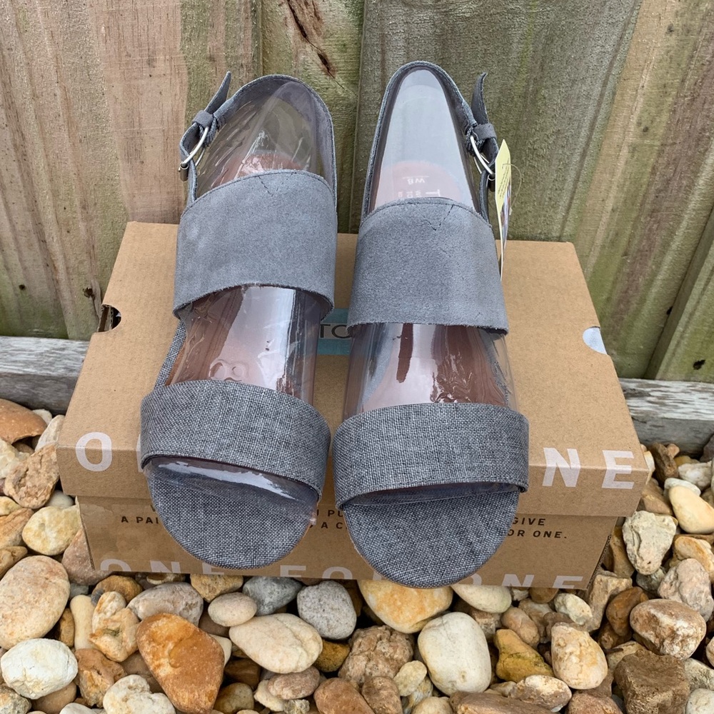 🔥Final🔥TOMS Women's Suede/Linen Poppy Sandals - Picture 2 of 8
